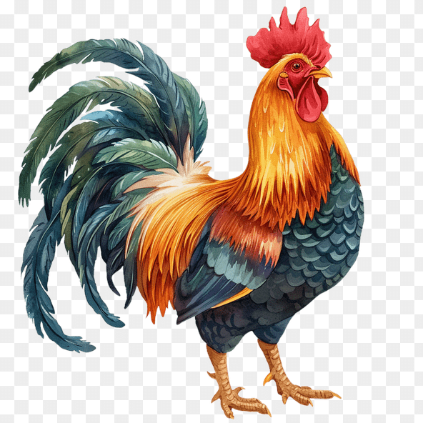 realistic rooster clipart
