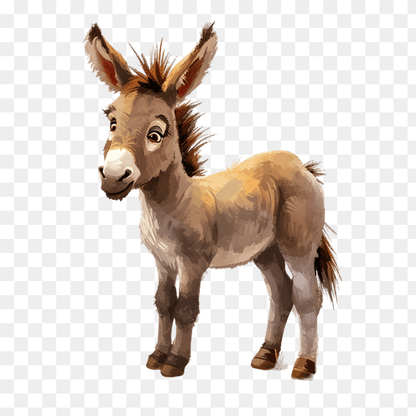 Cute Baby Donkey Clipart