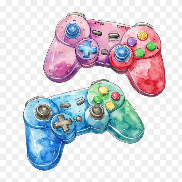 watercolor game controller clipart