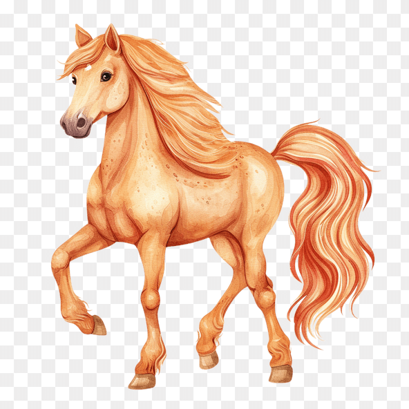 golden horse clipart