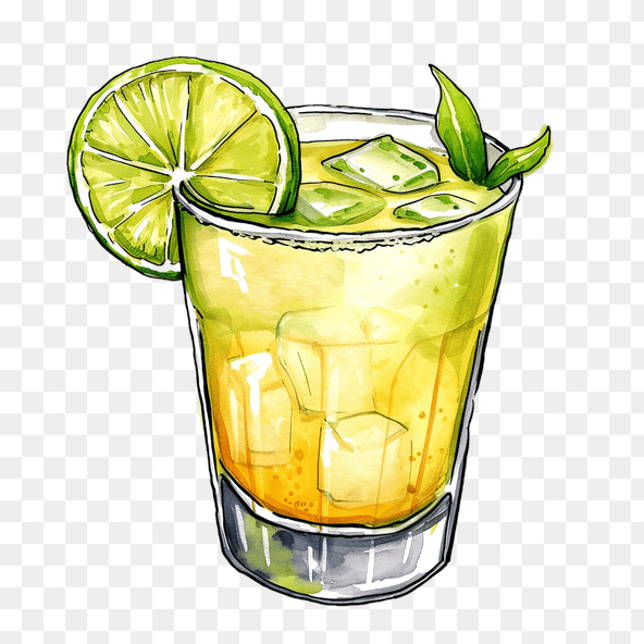 Watercolor Lime Mojito Clipart