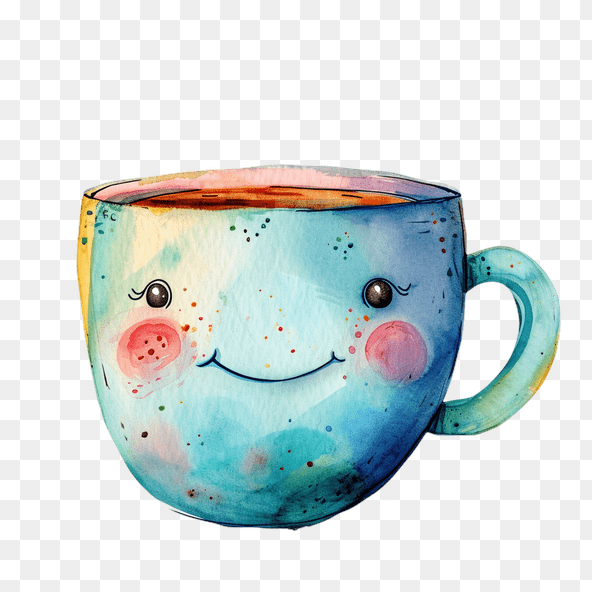 watercolor teacup clipart