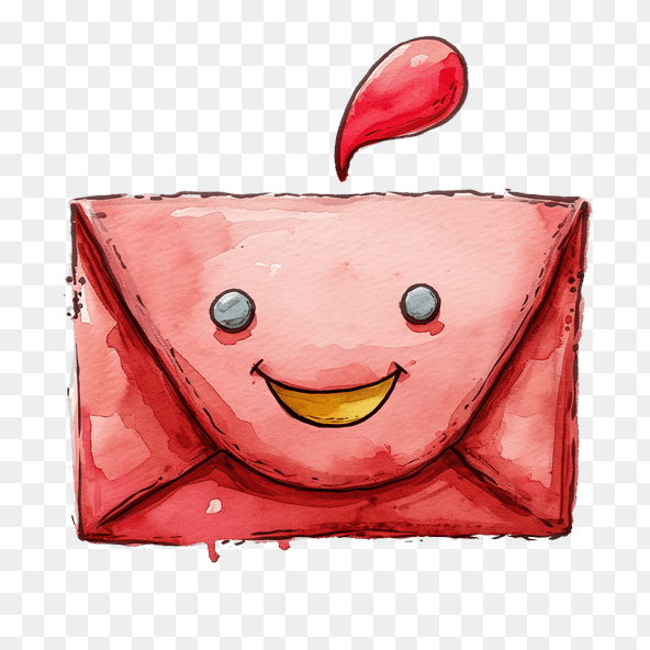 pink email clipart