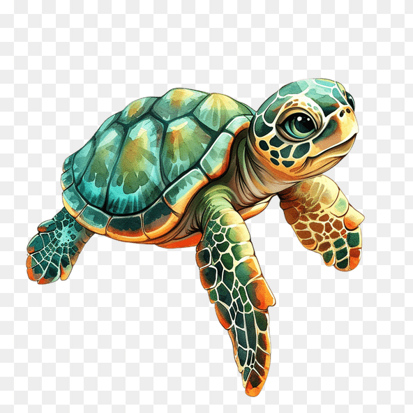 cute sea turtle clipart