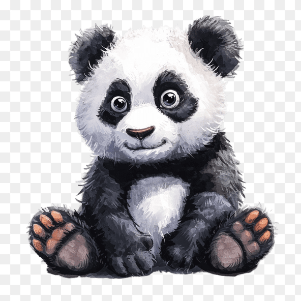 Adorable Baby Panda Clipart