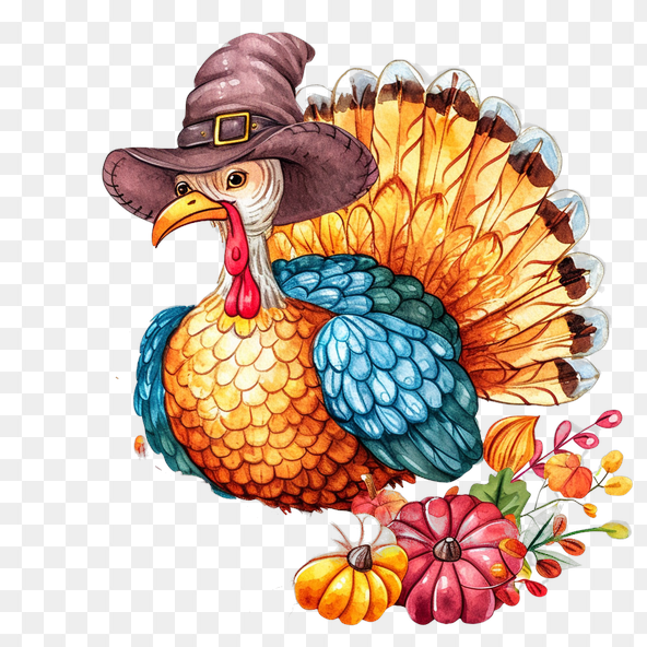 colorful Thanksgiving Turkey Clipart