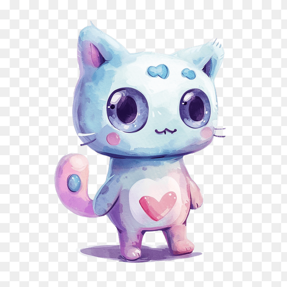 Cute Cartoon Baby Cat Clipart
