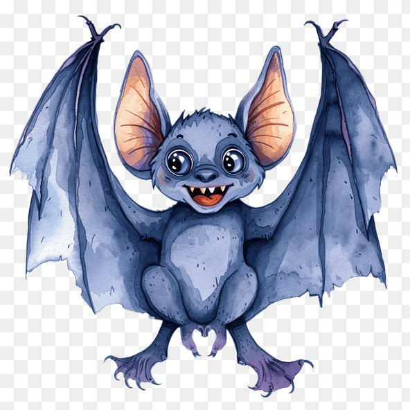 cute bats clipart