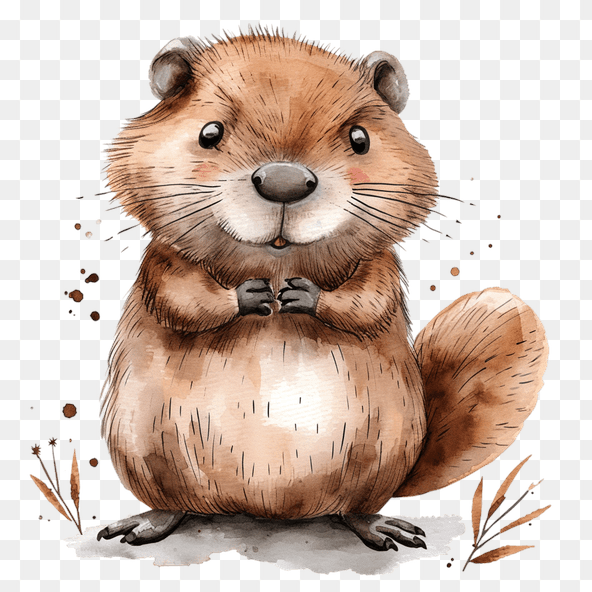 cute beaver clipart