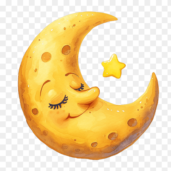yellow moon clipart