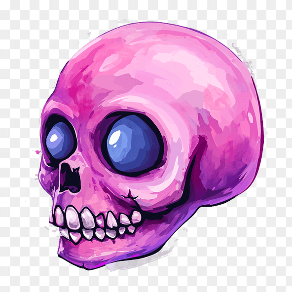 Pink skull clipart