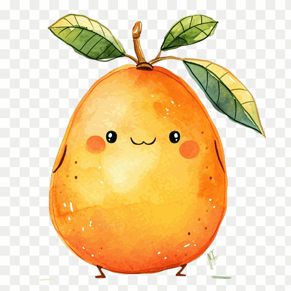 Cute Orange Fruit Clipart