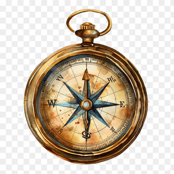 Vintage Nautical Compass Clipart