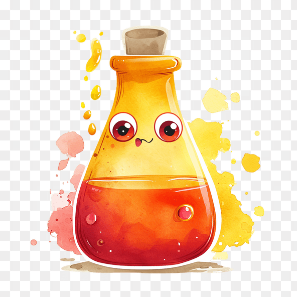 Cute Cartoon Potion Bottle Clipart