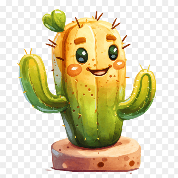 cute kawaii cactus clipart