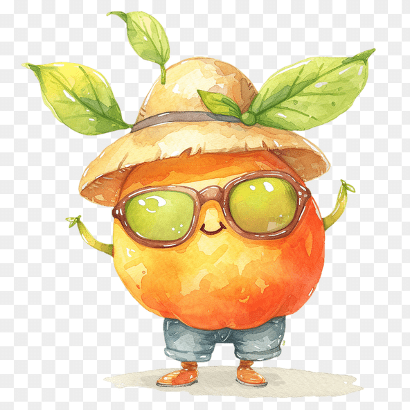 cute peach clipart
