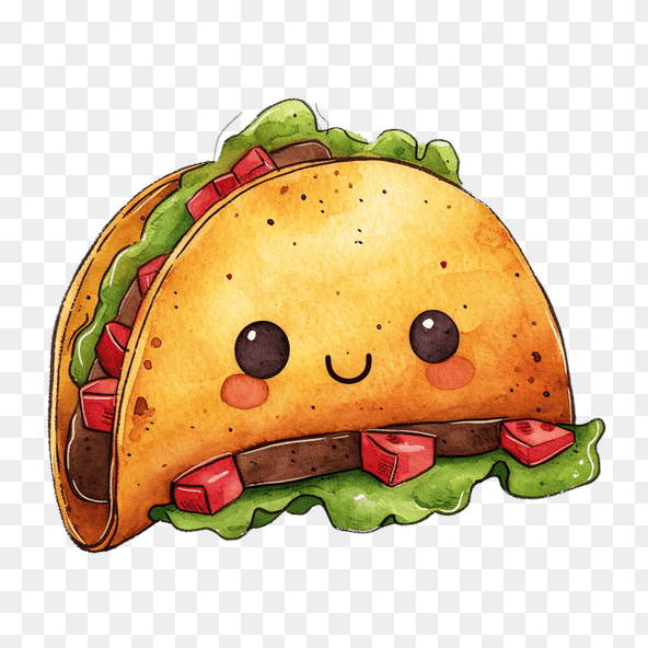 cute taco clipart