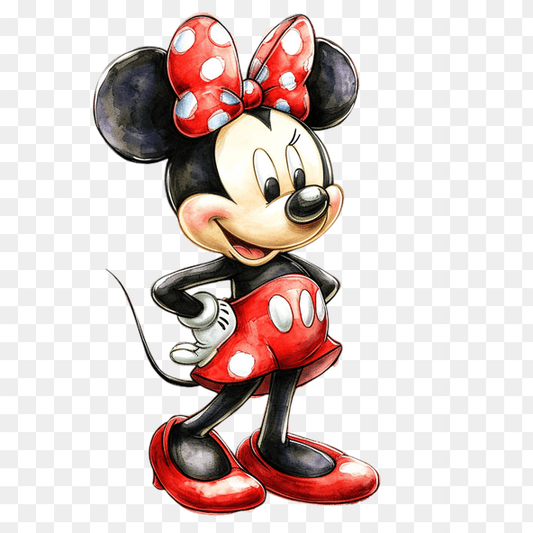 Minnie Watercolor Clipart