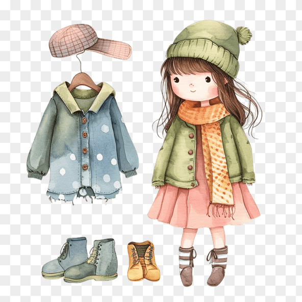 Girl Watercolor Clipart
