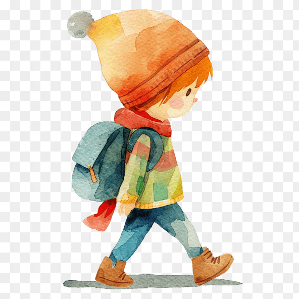cute walking clipart
