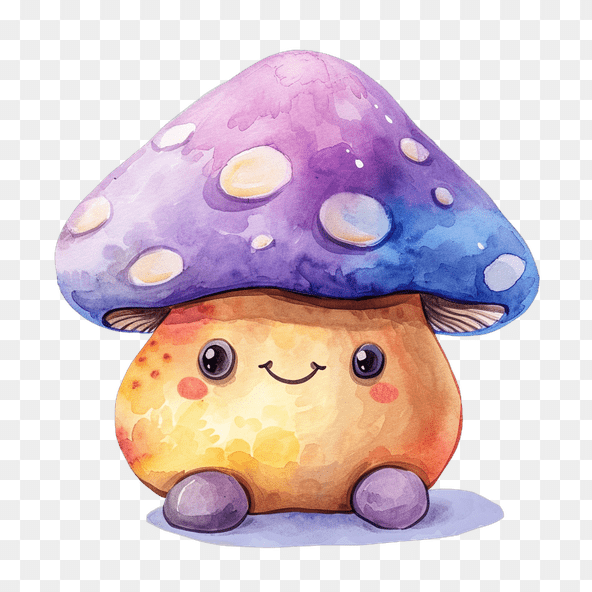 kawaii mushroom clipart