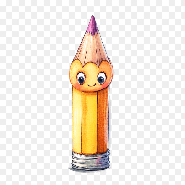 kawaii pencil clipart