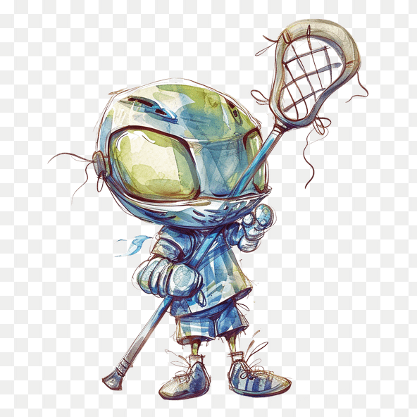Cute Lacrosse Player Clipart