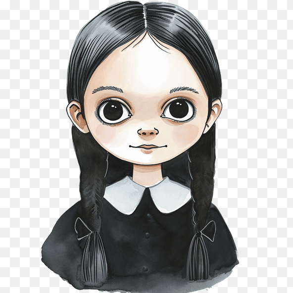 wednesday addams clipart