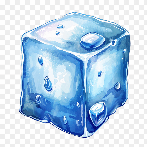 watercolor ice cube clipart
