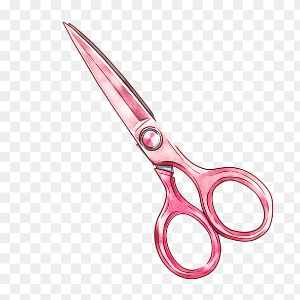 pink scissors clipart