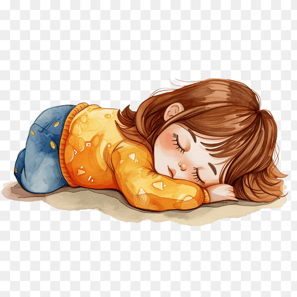 sleeping girl clipart
