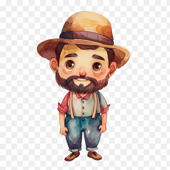 cute farmer boy clipart