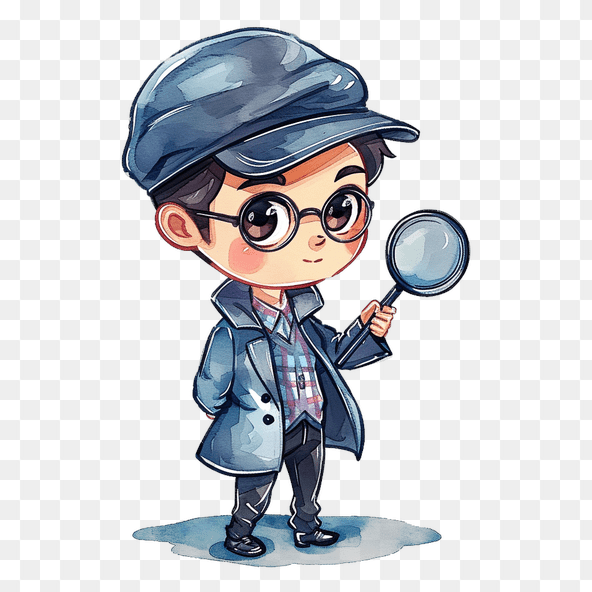cute detective clipart