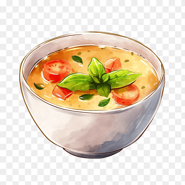 Creamy Tomato Basil Soup Clipart