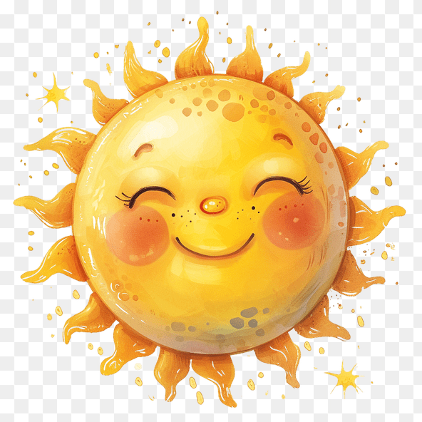 yellow Smiling Sun Clipart