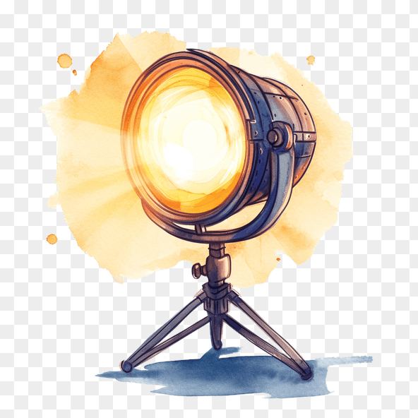 Vintage Stage Spotlight Clipart