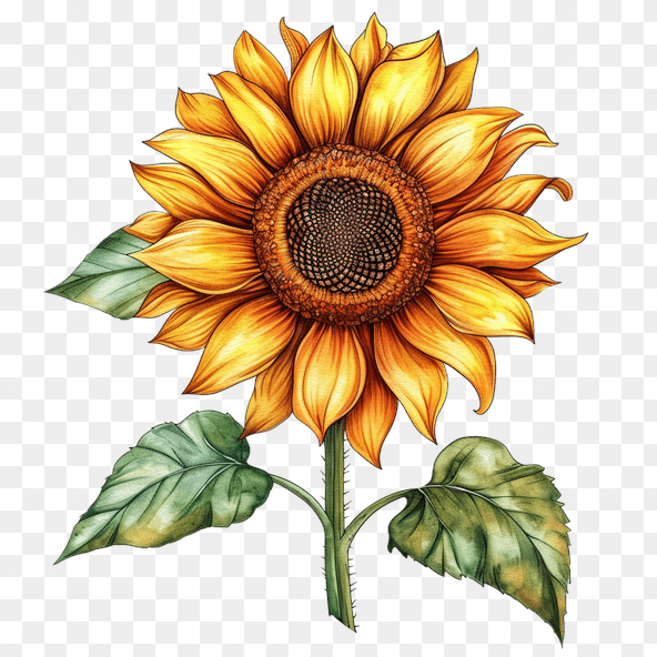 watercolor sunflower clipart
