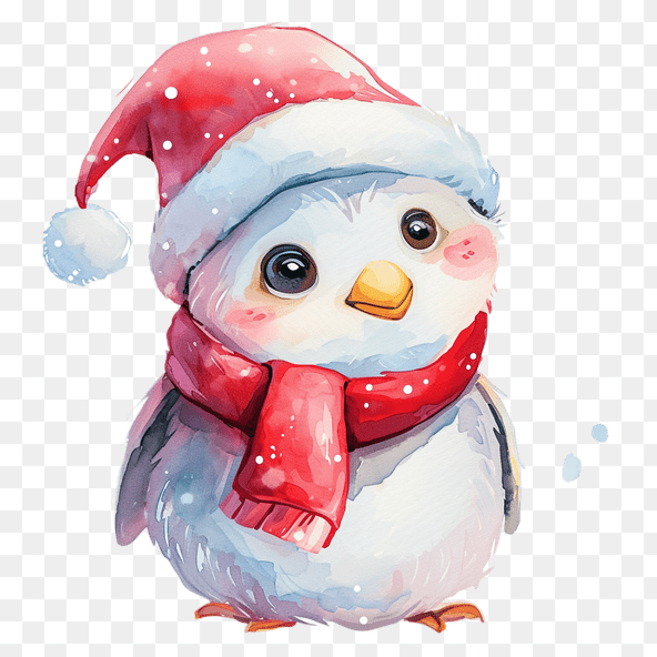 Christmas penguin clipart