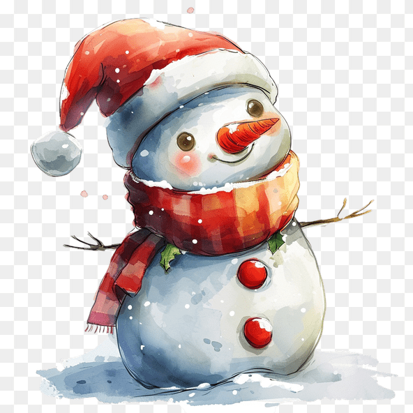 Smiling Snowman Christmas Clipart