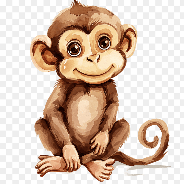 cute monkey clipart