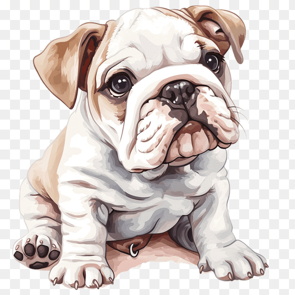 cute bulldog clipart
