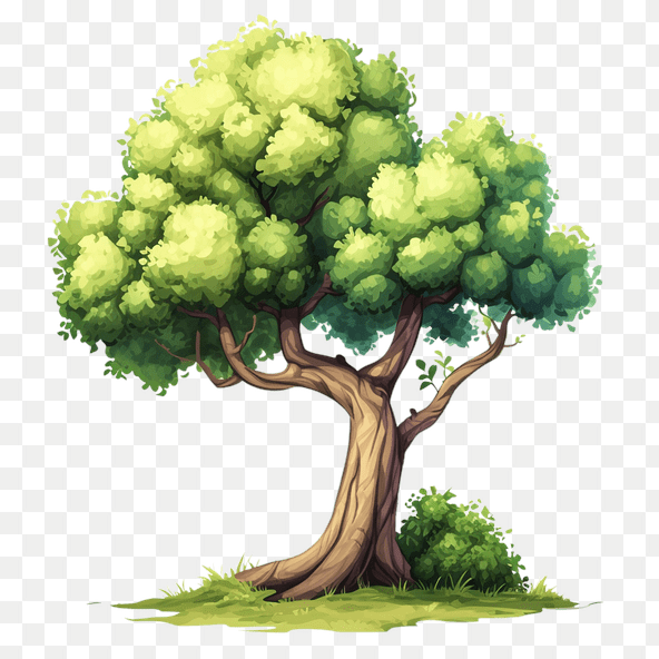 Cartoon Green Tree Clipart