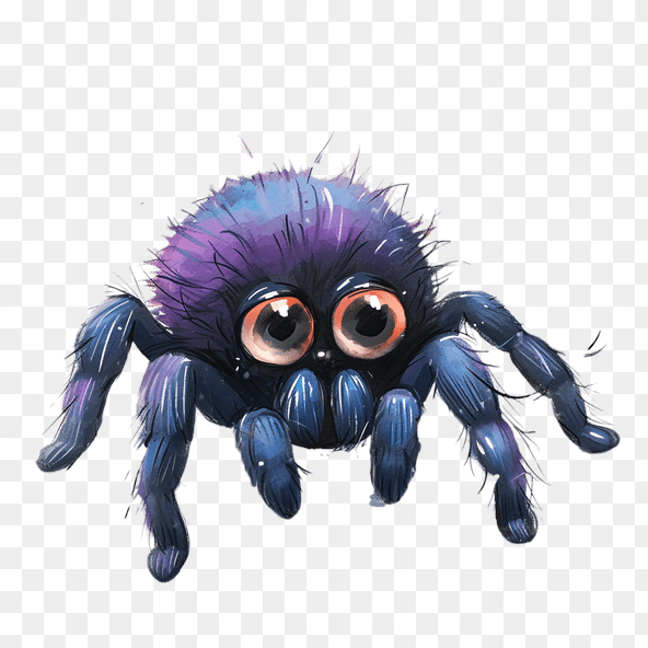 watercolor spider clipart