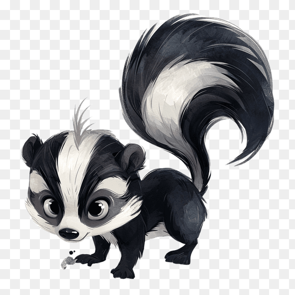 cute skunk clipart