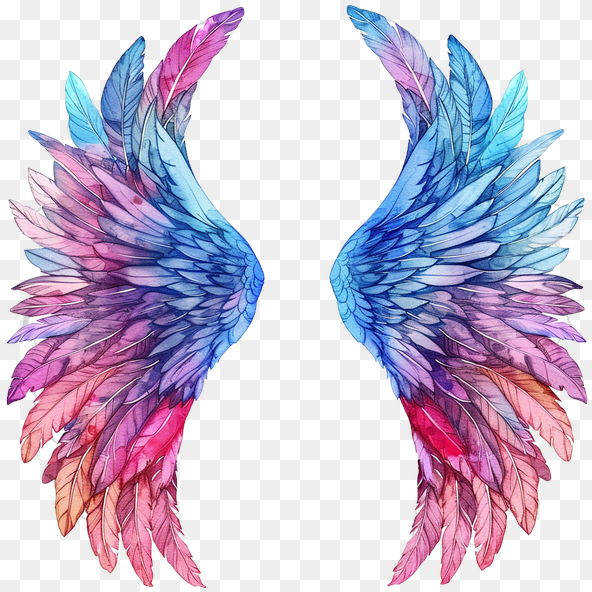 colorful wings clipart