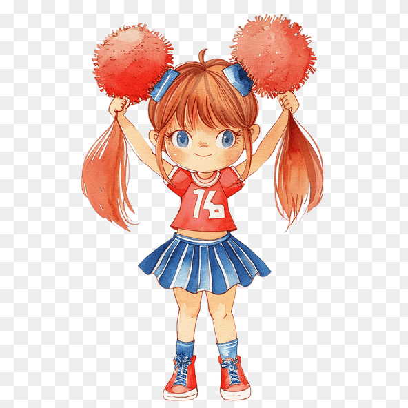 cute cheerleading clipart