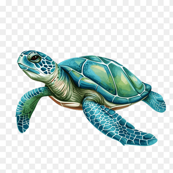 Sea Turtle Watercolor Clipart