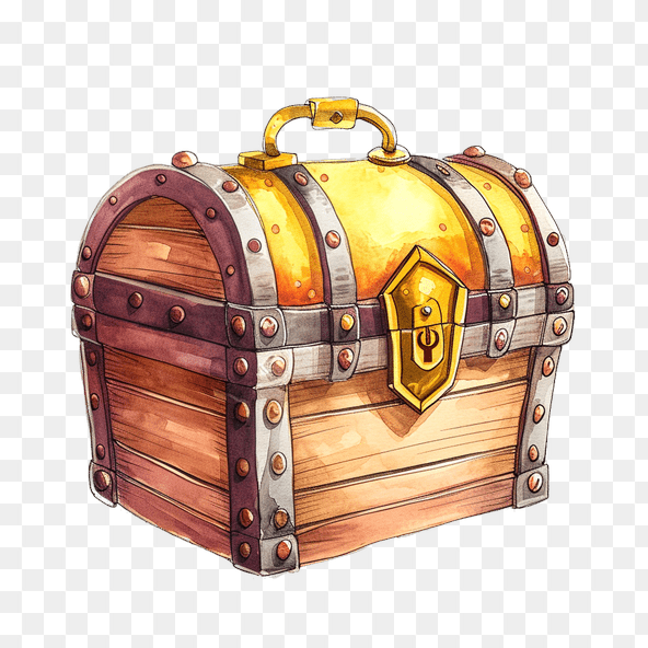 golden treasure chest clipart