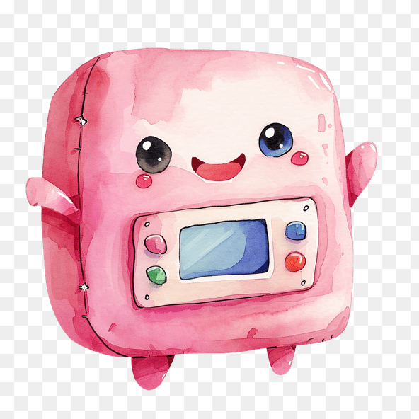 cute pink blob clipart