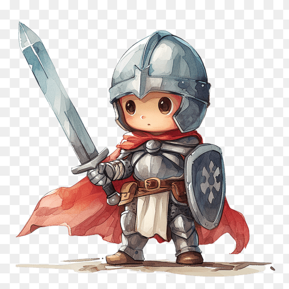 Cute Knight Cartoon Clipart